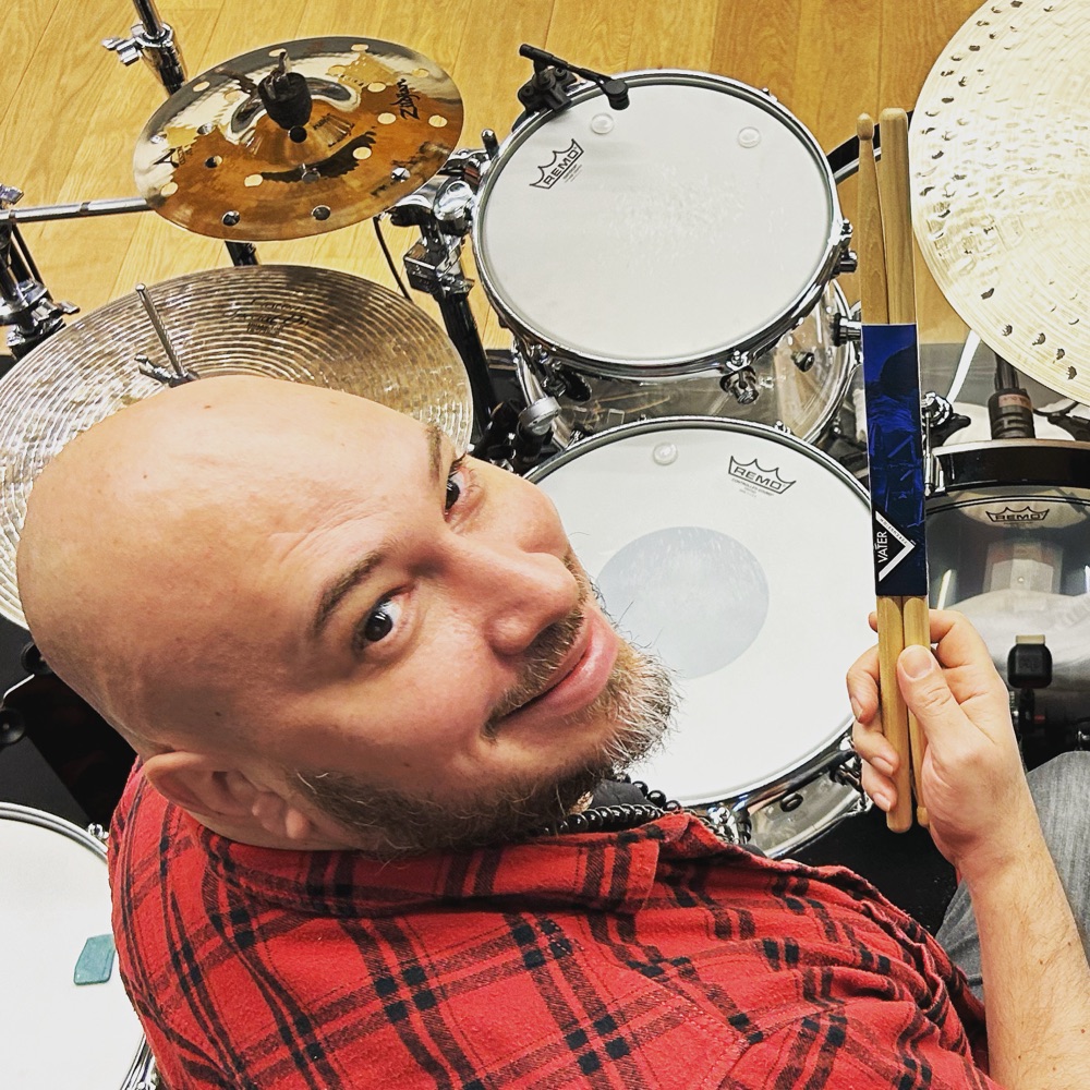 Vater sticks, Remo heads & Zildjian cymbals